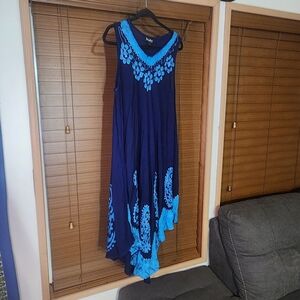 ⭐️Paradise Boho Dress and Blue High Low Dress One Size - Swimsuit Coverup